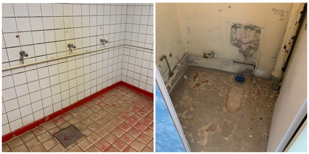 Bilde av garderobefasiliteter på Gjemselund