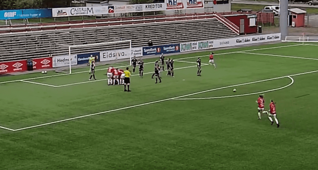 bildet viser Poengdeling mot Fart i toppkampen